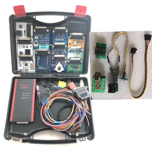 Durable Iprog+Plus with Full Adapters with NANO 93CXX Socket, SOP8 Socket Clip, (IMMO + Mileage Correction + Airbag Reset)