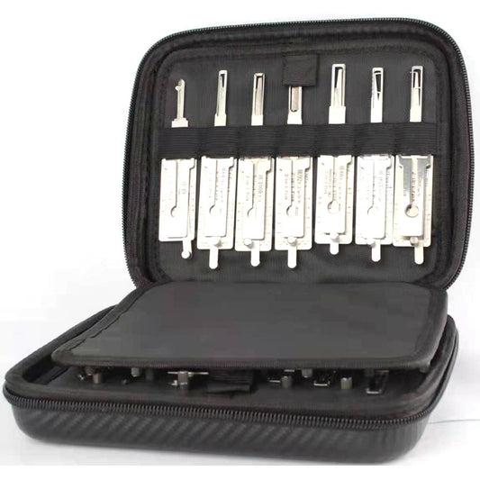 Original Lishi 25pcs/Kit Auto Car Door Lock Pick 2-in-1 Decoder Locksmith Tool Magnetic Carry Case Portable Bag