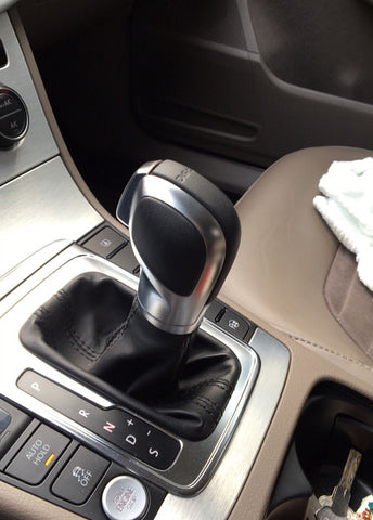 Genuine Real Leather Shift Knob Gear Side Cover DSG For VW Golf Jetta Passat