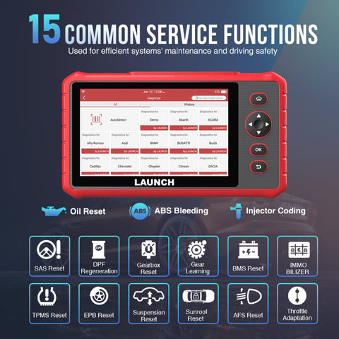 LAUNCH X431 CRP909X Full System OBD2 Code Reader Diagnostic Tool TPMS IMMO Diagnostic Scanner