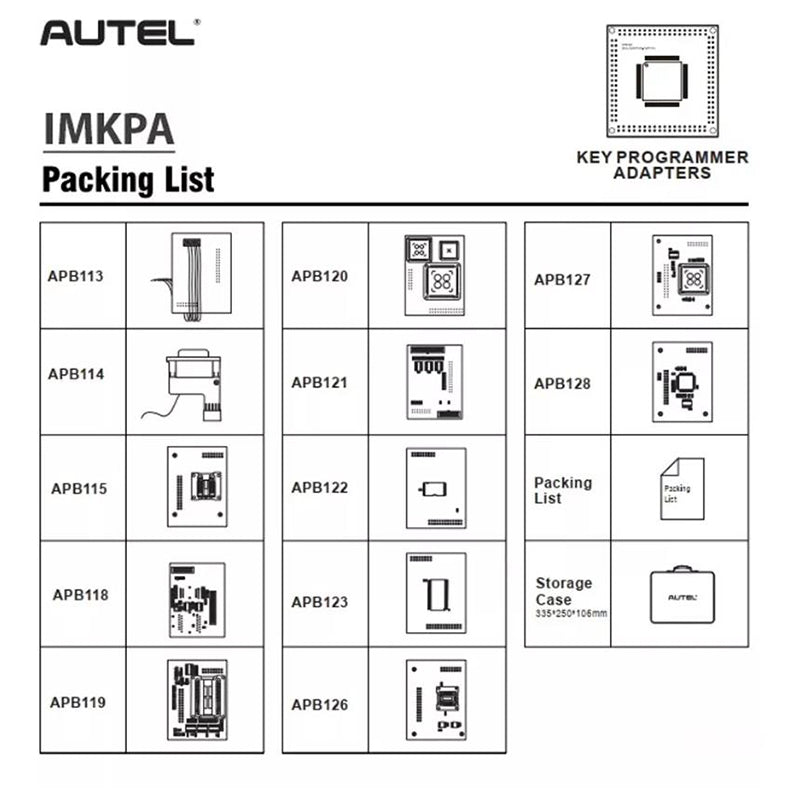 Original Autel IMKPA Key Programming Accessories Kit Work With XP400PRO/ XP400 Pro for IM608 Pro, IM608, IM508