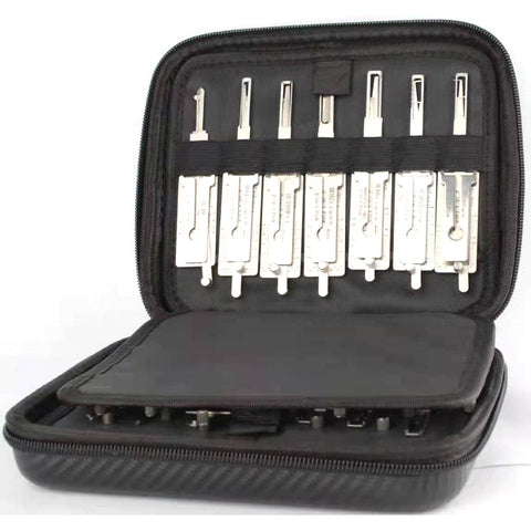 Original Lishi 25pcs/Kit Auto Car Door Lock Pick  2-in-1 Decoder Locksmith Tool Magnetic Carry Case Portable Bag