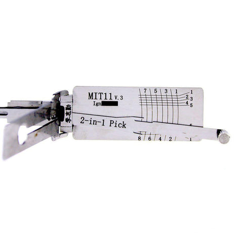 Original Lishi Mit11 / Mit3 8-cut For Mitsubishi 2-in-1 Pick - Ignition