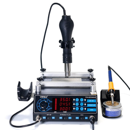 YIHUA 853AAA 1350W PCB Preheater Soldering Station BGA Rework Station Heat Gun Iron Welding Station