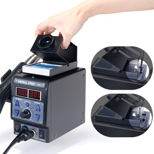 YIHUA 8786D Digital Soldering iron Hot Air Solder Rework Station Electronic Repair BGA Hot Gun Soldering Station