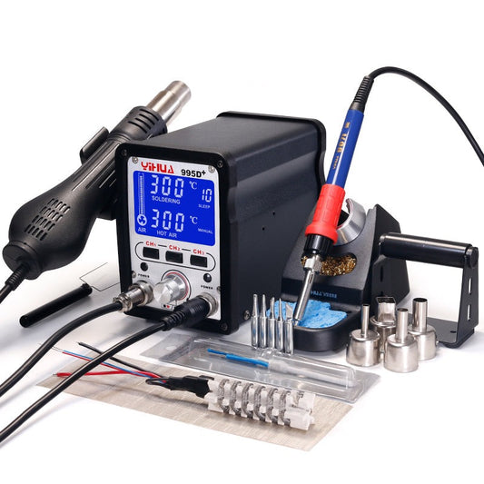 YIHUA 995D+SMD Soldering Station Hot Air Gun BGA Rework Station Electronic Repair Welding Iron