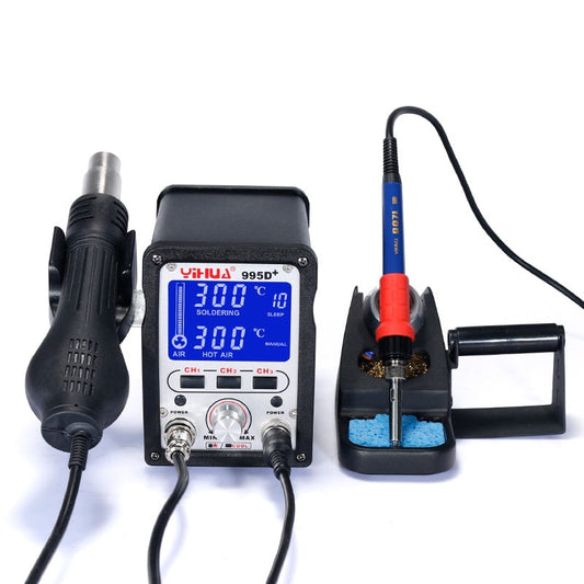 YIHUA 995D+SMD Soldering Station Hot Air Gun BGA Rework Station Electronic Repair Welding Iron