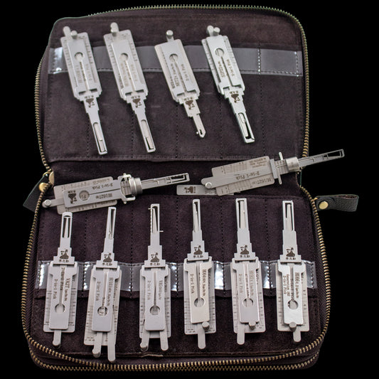 [for German market] Original Lishi 12pcs/Kit 2-in-1 Lock Pick Decoder Locksmith Tool  & Magnetic Carry