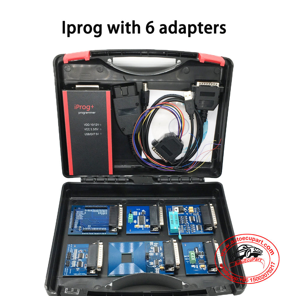 (with 7pcs Adapters) 2021 Newest V86 Stable Iprog+ Pro Plus Universal Mileage Correction + Airbag Reset +IMMO+EEPROM, (Support FUJITSU Chips)